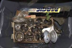 Lot of Vintage Porsche Automotive Parts with Casing and Accessories