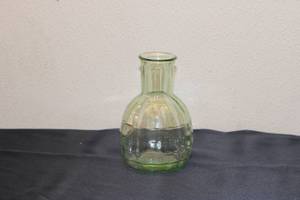 lot 16 image: Vintage Green Uranium Glass Pitcher with Textured Design