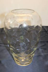 lot 34 image: Mikasa Crystal Vase from Portugal - Elegant Textured Design