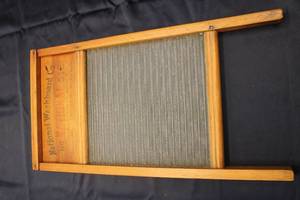 lot 52 image: Antique National Washboard Co. with Original Wood Frame
