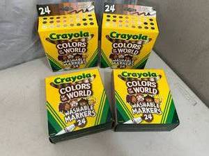 lot 42 image: 4 New Boxes of Crayola Washable Markers