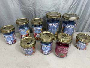 lot 62 image: 9 New Kilner Wide Mouth Canning Jars with Lids and Rings