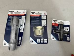 lot 69 image: New Superior Tool Tub Drain Extractor, Drain Wrench, Sillcock Key