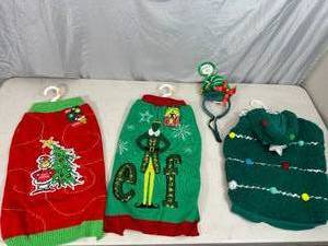 lot 121 image: New Holiday Pet Clothing - Size Medium