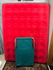 lot 136 image: Air Mattress and Aluminum Framed Camping Cot