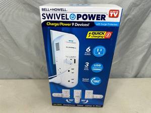 lot 185 image: New Swivel Power Power Outlet with USBs and Plugs