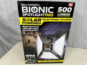 lot 186 image: New Bionic Spotlight Trio Solar Security Light