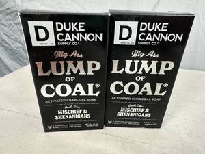 lot 189 image: 2 New Bars of Duke Cannon Lump of Coal Bar Soap