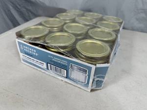 lot 217 image: 12 New Anchor Hocking Canning Jars - 12 Pint