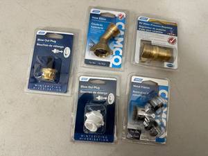 lot 241 image: New Water Fittings, Blow Out Plugs, Pressure Regulator, Elbow, Splitter