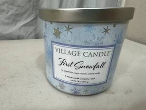lot 247 image: New Village Candle 3 Wick First SnowfallCandle