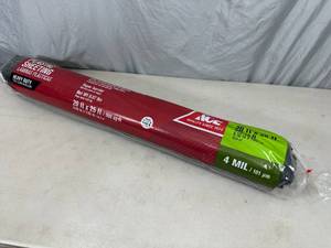lot 258 image: New Roll of 4 Mil Poly Plastic Sheeting - 20 x 25 ft