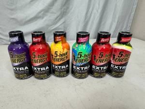 lot 273 image: 6 New 5 Hour Energy Shots - 5 Flavors