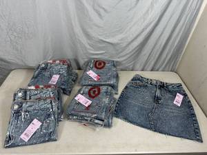 lot 292 image: 17 New Denim Skirts - $255 retail