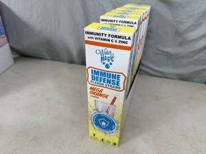lot 296 image: 8 Boxes of Water Magic Immune Defense Flavor Straws - Mega Orange Flavor
