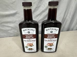 lot 301 image: 2 New Large Bottles of Watkins Baking Vanilla