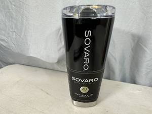 lot 329 image: New Sovaro 20 oz Stainless Steel Insulated Tumbler with Lid