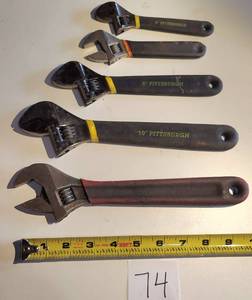 lot 74 image: Crescent Wrench Lot