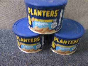 3- 8 oz Planters Cashews...