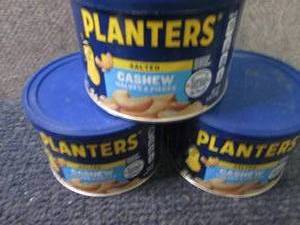 3- 8 oz Planters Cashews...