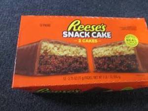 12- 2.75 oz Reeses Snack Cakes...