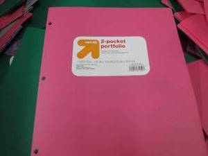 Pallet Box of Up & up 2 pocket Poly...