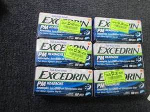 6- 100ct Excedrin PM Headache...