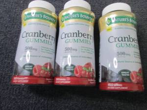 3- 150 ct Cranberry Gummies...