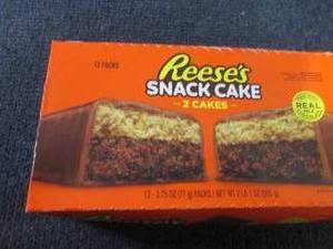 12- 2.75 oz Reeses Snack Cakes...