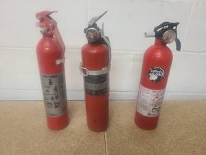 lot 10 image: 3 fire extinguishers - need to be recharged