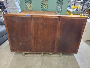 lot 18 image: Wooden upper cabinet - 66 W x 36 H x 12 D