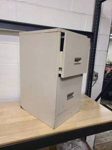 2 drawer metal filing cabinet