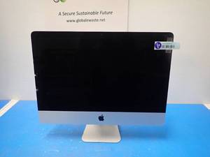 lot 7 image: Apple&nbspiMac 14,1 A1418 AIO PC &nbspINTEL(R) CORE(TM) I7-4770S CPU  3.10GHZ  8GB DDR3 SDRAM  1TB HDD  Includes IOS and power cable  Cracks on screen