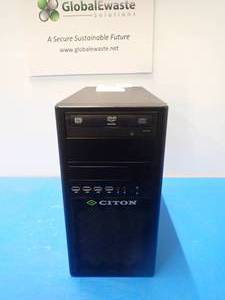 lot 61 image: CITON Tower PC &nbspINTEL CORE I5-6500 3.2 Ghz  8GB DDR4 RAM  NO HDs  NO OS  Includes CAB-AC power cable 