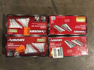 Lot of Husky 16-Piece Wrench Rack (2-Pack)  Customer Returns See Pictures