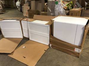 Lot of Assorted Kitchen Cabinets Various Models and Conditions  Customer Returns See Pictures