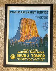 lot 158 image: Devils Tower Motif Print