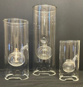 lot 42 image: Set of Three Wilford Hand Blown Glass Lamps
