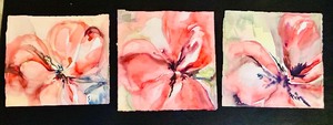lot 211 image: Three Pretty Unframed Original Paintings