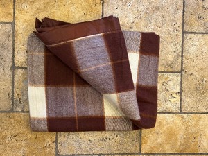 lot 212 image: Wonderful Vintage Blanket in Brown Tones