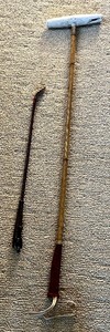lot 203 image: Vintage Polo Mallet and Jumping Whip