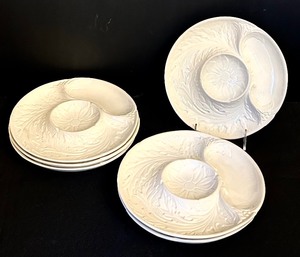 lot 91 image: Set of Six Beautiful Vintage Artichoke Plates