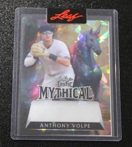 lot 13 image: 2023 Leaf Exotic Mythical Anthony Volpe Unsigned Proof 11  Only 1 Exist