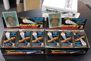 lot 83 image: 1986 Sportflics Baseball Retail Box Lot  2 Boxes  72 Packs