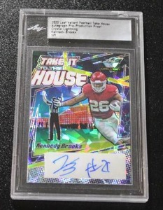 lot 163 image: 2022 Leaf Valiant Take It To The House Kennedy Brooks Autograph Proof 11  Only 1 Exist