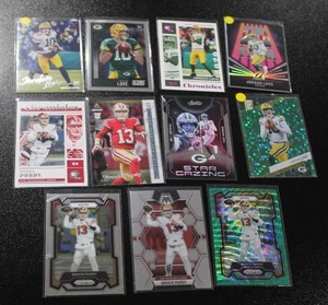 lot 178 image: Jordan Love & Brock Purdy Football Card Lot  11 Cards w 4 Rookie Cards