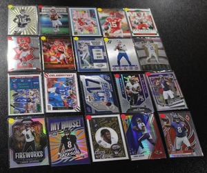 lot 179 image: Patrick Mahomes - Lamar Jackson - Josh Allen Football Card Lot  20 Cards