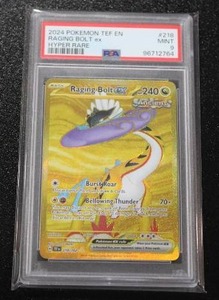 lot 8 image: 2024 Pokemon Temporal Forces Raging Bolt Hyper Rare #218162 PSA 9