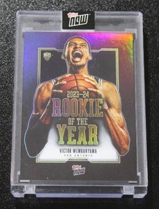 lot 21 image: 2024 Topps Now Rookie of the Year Victor Wembanyma #VW-6 Rookie Card