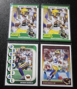 lot 35 image: 2024 Score Jayden Daniels Rookie Card Lot  4 Rookie Cards
